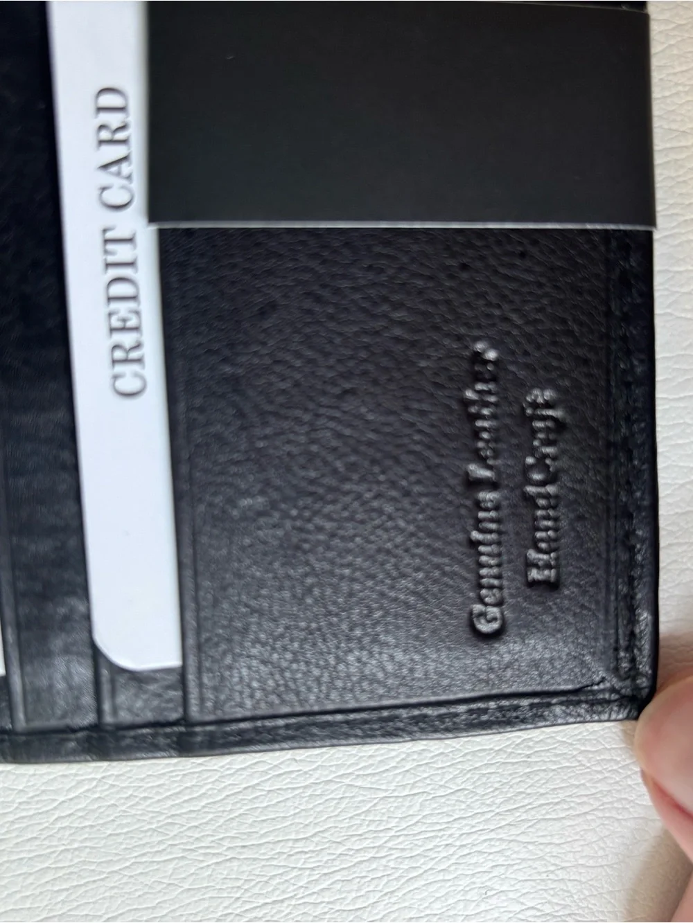 Black Leather RFID Card & Key Holder
